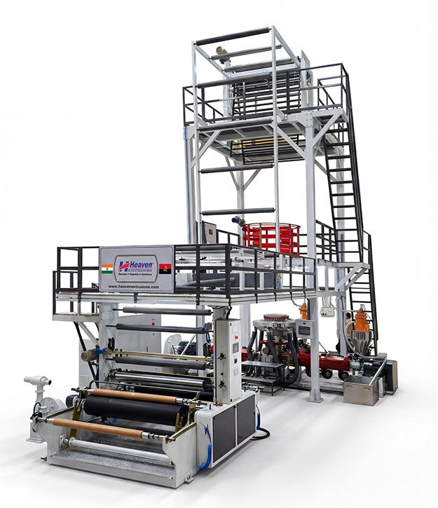 ABA Co-Extrusion Blown Film Extrusion Line manufactured by Heaven Extrusions